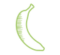 Banane Icon - grün